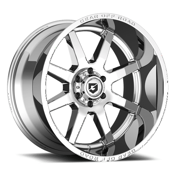 Gear Off Road 762C PIVOT 762C-2108719 20X10 8X170 (-19) G/A 762C Pivot (HB 125.2) Chrome Plated with Lip Logo A259040