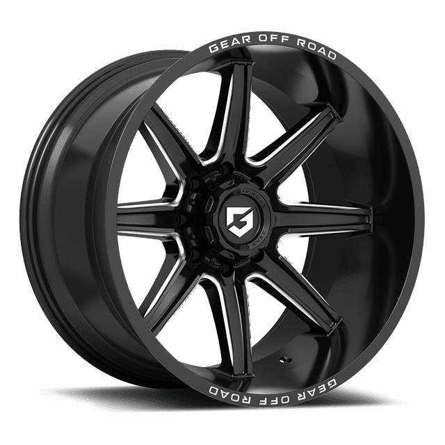 Gear Off Road 765BM 765BM-8906818 18X9 6X135 / 6X5.50 (+18) G/A 765BM (HB 106.2) Gloss Black with Milled Accents & Lip Logo A260819