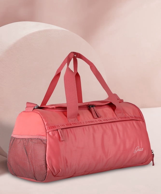 Gear Polyester 20 L Shine On Duffle Water Resistant Travel Duffle/Gym Duffel Bag With Shoe Pocket for Men/Women - Pink