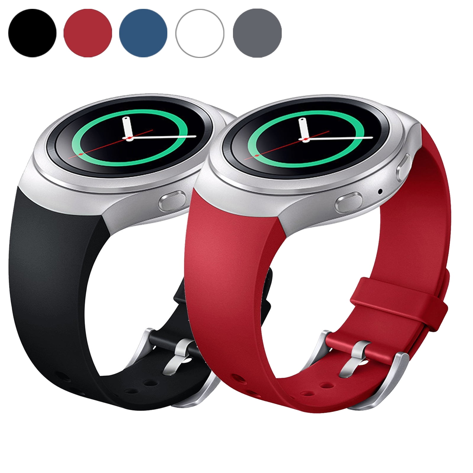 Gear S2 Watch Band, Amerteer Soft Silicone Replacement Sport Band for