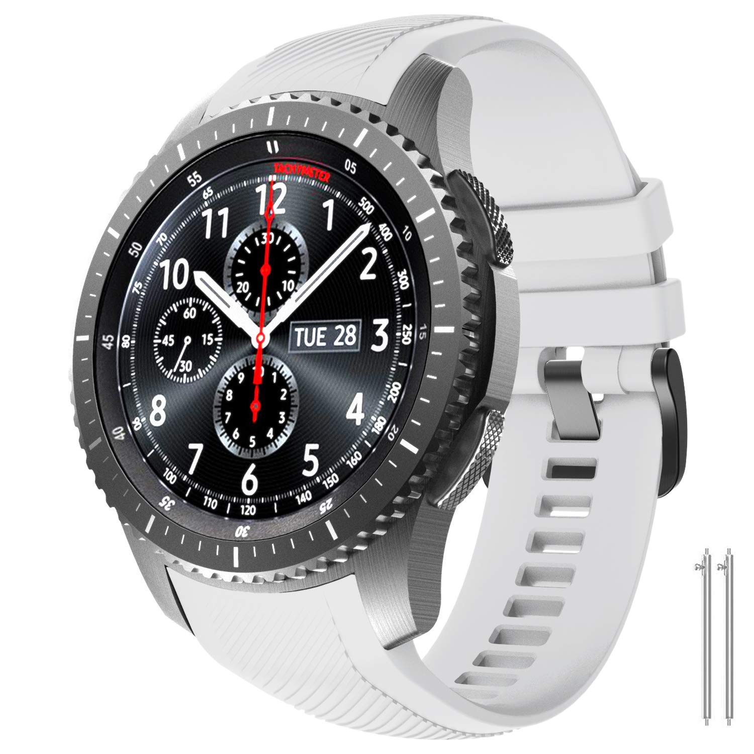 for Gear S3 Frontier Band No Gaps, Silicone Replacement Band for Gear