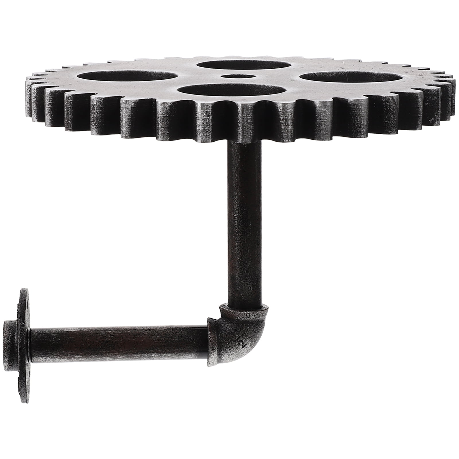 Gear Shaped Wall Floating Shelf Vintage Gear Pipe Structure Wall