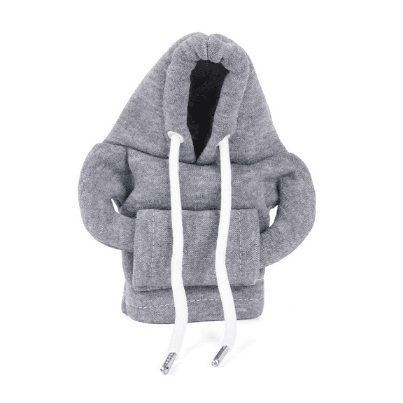 Gear Shift Cover, Gear Shift Hoodie, Universal Car Shift Knob Hoodie, Hoodie For Car Shifter, Automotive Interior Cute Gadgets, Car Accessories-grey-knitted brushed fabric