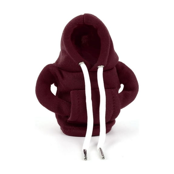Gear Shift Hoodie Cover, Mini Universal Fit Knob Cover, Funny Sweater Hoodie For Gearshift, Funny Gear Shift Knob Shirt Sweater, Car Accessories And Decorations-Claret-5.61×5.71×2.99in