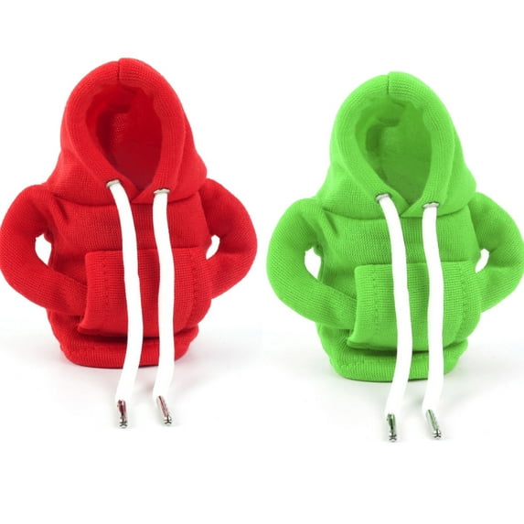 Gear Shift Hoodie, Gear Shift Cover, Universal Car Shift Knob Hoodie, Mini Hoodie for Car Shifter, Automotive Interior Cute Gadgets, Car Accessories and Decorations(2pcs)