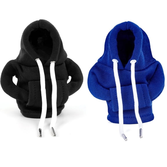 Gear Shift Hoodie, Gear Shift Cover, Universal Car Shift Knob Hoodie, Mini Hoodie for Car Shifter, Automotive Interior Cute Gadgets, Car Accessories and Decorations（2pcs）