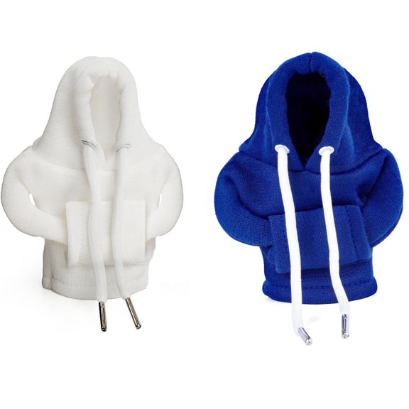 Gear Shift Hoodie, Gear Shift Cover, Universal Car Shift Knob Hoodie, Mini Hoodie for Car Shifter, Automotive Interior Cute Gadgets, Car Accessories and Decorations（2pcs）