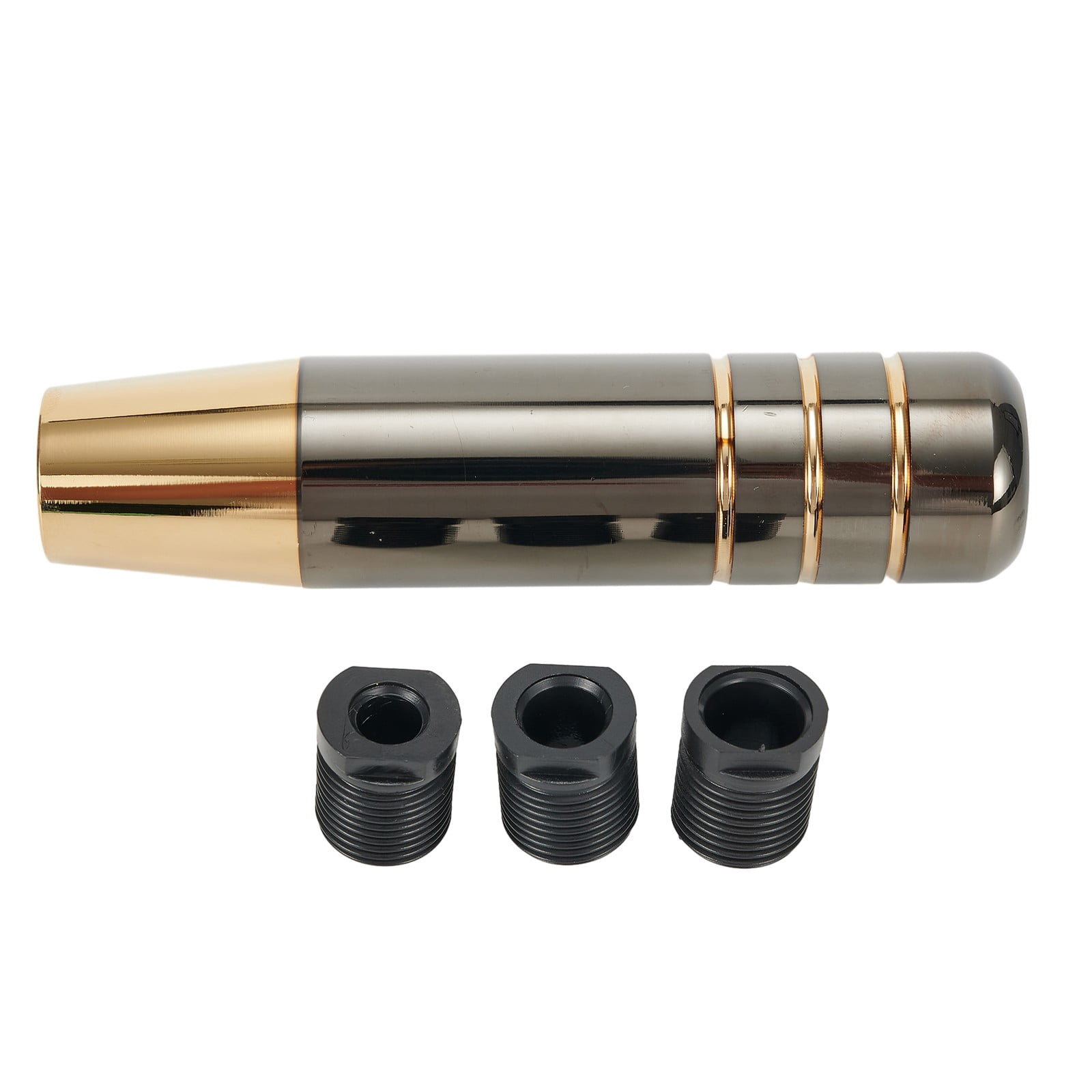 Gear Shift Knob Adapter Aluminum Alloy Automatic Black Gold Car Gear ...
