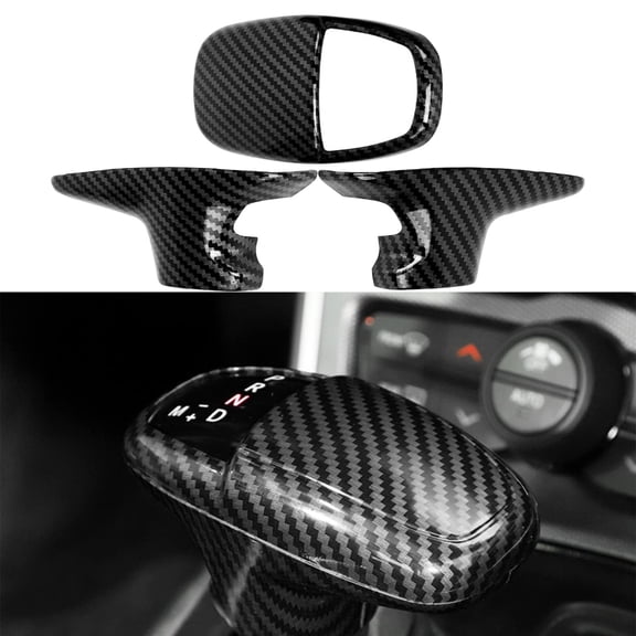 Gear Shift Knob Cover Car Shifter Protector Cover Interior Accessories For Dodge Challenger Charger 2015-2022 , For Dodge Durango 2018-2022-black