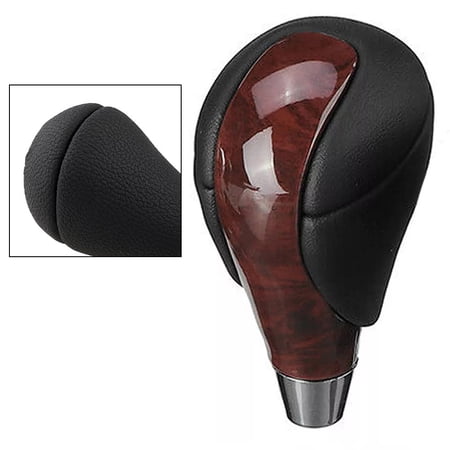 Gear Shift Knob for TOYOTA And For LEXUS, Automatic Shifter Handle With PU Leather And ABS, Carbon Fiber Or Wood Grain Texture Interior Replacement Part(Red wood grain)