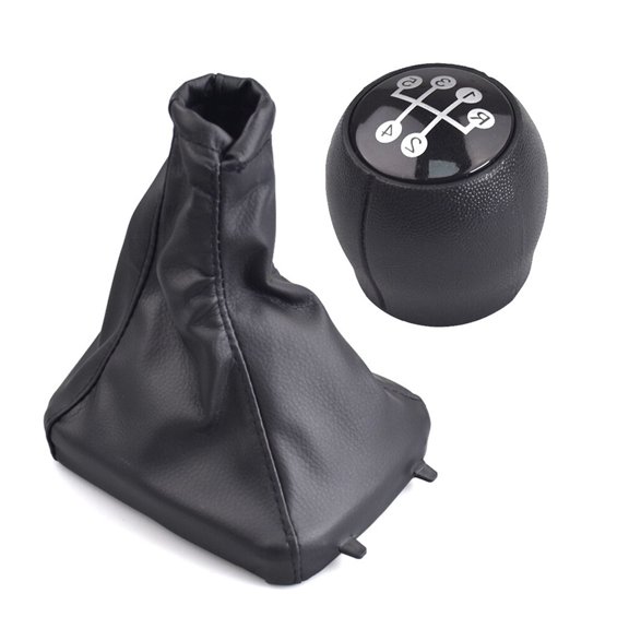 Gear Shift Knob and Boot Cover Set Compatible with for Opel Astra F Vectra A Calibra Kadett E Race B Manual Transmission