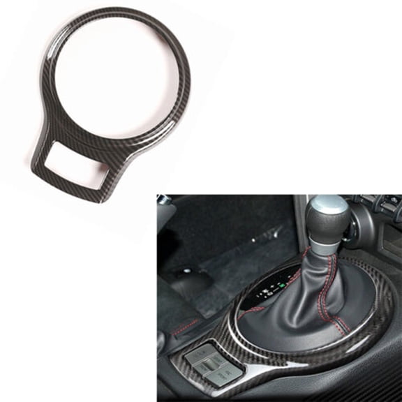 Gear Shifter Panel Trim Cover For Toyota GT86 FR-S For BRZ 2012-2017, ABS Carbon Fiber Look Interior Decor Moulding, Easy Install Car Accessories