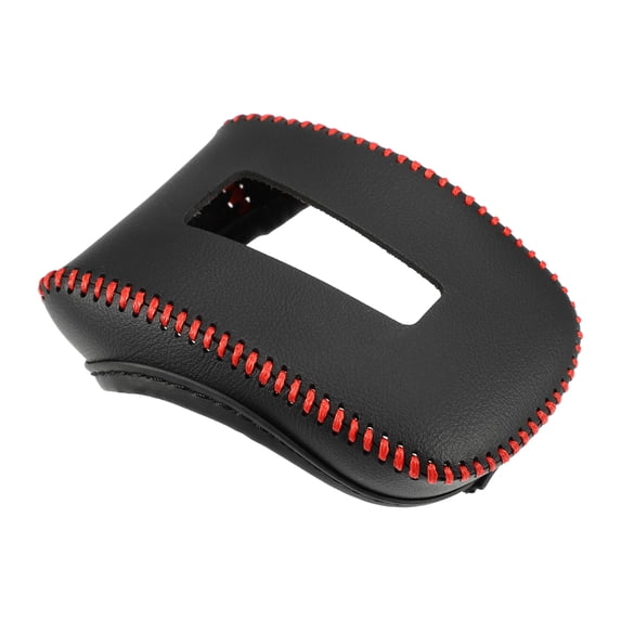 Gear Shifting Knob Cover Automatic Transmission Lever Trim for Mitsubishi Faux Leather Black Red