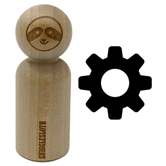 Gear Solid Rubber Stamp for Scrapbooking Crafting Stamping - Small 3/4 Inch