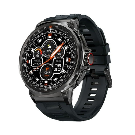 Gear Stahlgear Advanced Men's Smartwatch with Large 185 Inch Display Phone Calling Heart Rate Pedometer and Full Android Compatibility