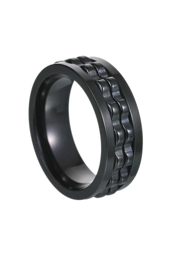Gear Turning Decompression Stainless Steel Ring Does Not Fade