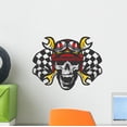 thumbnail image 1 of Gear-head Skull Road Rider Wall Decal Wallmonkeys Peel and Stick Decals for Boys (12 in H x 12 in W) WM502817, 1 of 4