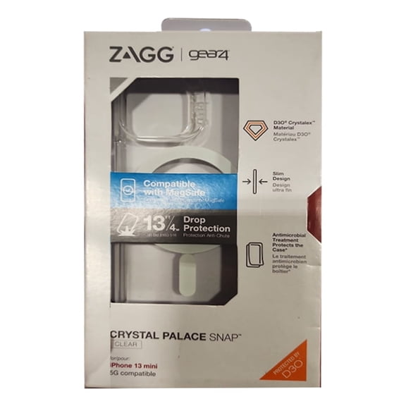 Open Box Gear4/Zagg Crystal Palace Snap Clear Case For iPhone 13 mini - Clear