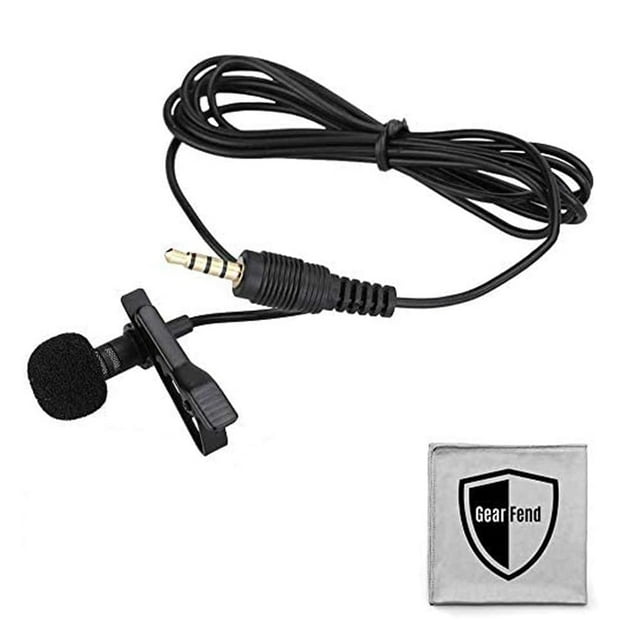 GearFend Professional Lavalier Lapel Microphone Clipon Omnidirectional