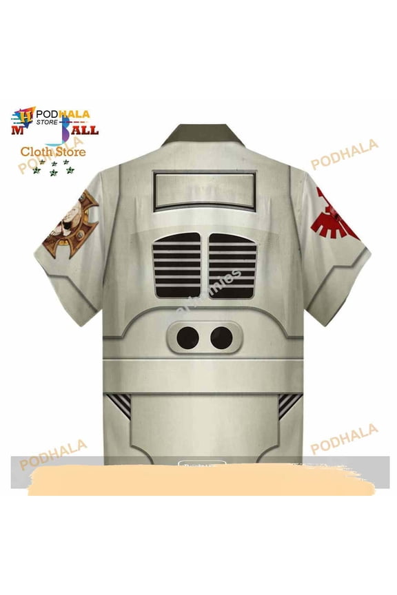 GearHomies Unisex Funny Hawaiian Shirt Terminator Armor Blood Angels 3D Costumes