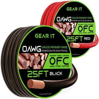 InstallGear 10 Gauge AWG CCA Power Ground Wire Cable (50ft Black & Red)  Welding Wire, Battery Cable, Automotive RV Wiring, Car Audio Speaker Stereo  