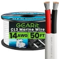 thumbnail image 1 of GEARit 14/2 Speaker Wire, Tinned Oxygen-Free Copper 2 Conductors Outdoor Speaker Cable, White, 50 ft,, 1 of 8