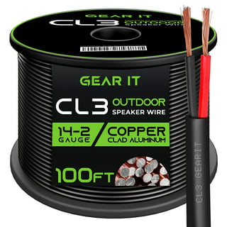 InstallGear 14 Gauge AWG 500ft Speaker Wire Cable - Black (Great Use for  Car Speakers Stereos, Home Theater Speakers, Surround Sound, Radio) 