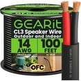 thumbnail image 1 of GEARit 14/2 Speaker Wire for Outdoor, Direct Burial, OFC, 14AWG Gauge, Black, 100 ft, 1 of 7