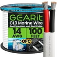 thumbnail image 1 of GEARit 14/2 Speaker Wire, 14AWG Oxygen-Free Copper Outdoor Speaker Cable, White, 100 ft, 1 of 8