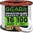 thumbnail image 1 of GEARit 16 Gauge Speaker Wire , High Quality 2 Conductor Car Audio Cable, White, 100 ft, 1 of 8