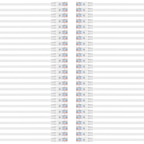 GearIT 50-Pack Cat6 Patch Cable 3 Feet Cat 6 Ethernet Cable Snagless Flexible Soft Tab - Preimum Series - White