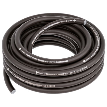 8 AWG GXL Automotive High Temp Wire – 25 Ft, Black, Bare Copper, XLPE, Made In USA
