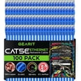 thumbnail image 1 of GearIT Cat 5e Ethernet Cable Cord Snagless Copper UTP Network Cable, 2 ft 100-Pack Blue, 1 of 8