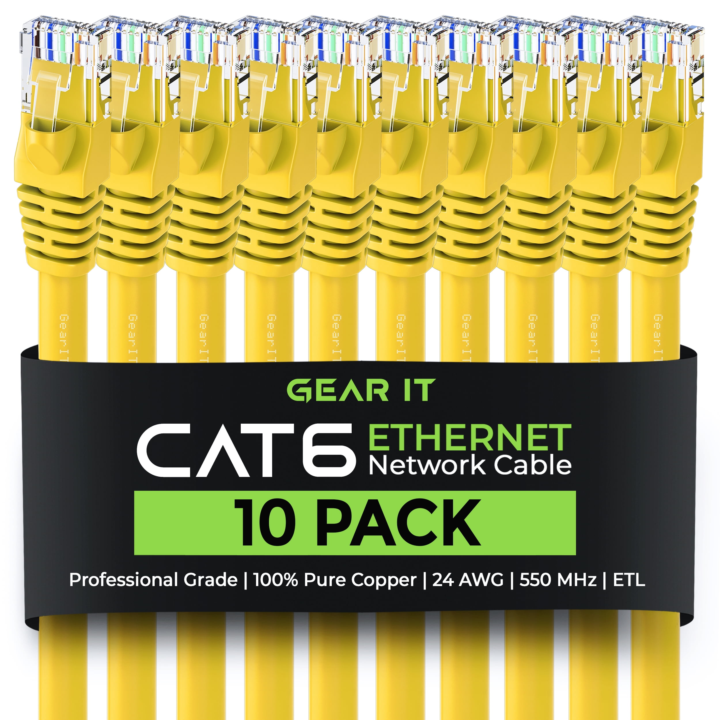 GearIT 50-Pack Cat6 Patch Cable 3 Feet Cat 6 Ethernet Cable - View #8