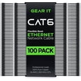 thumbnail image 1 of GearIT Cat 6 Ethernet Cable Snagless Patch Computer LAN Network Cord, Black 0.5 ft. 100-Pack, 1 of 8