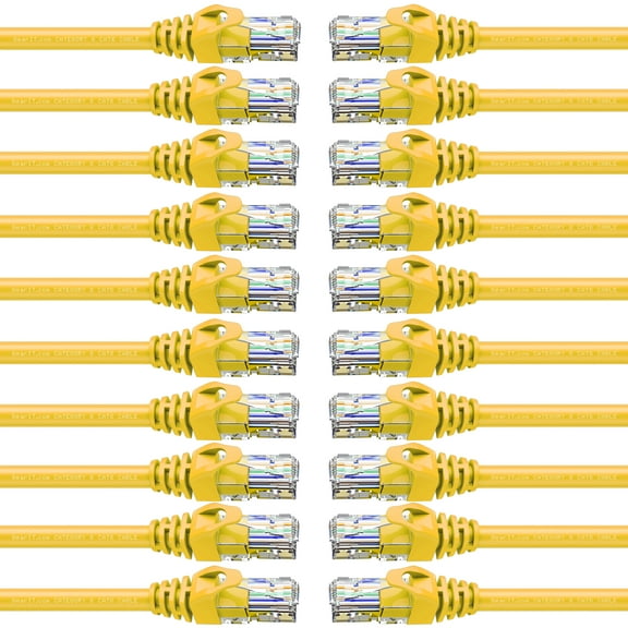 GearIT Cat6 Cable 5 ft - Cat6 Ethernet Cable, Cat 6 Ethernet Cable, Cat6 Patch Cable, Cat 6 Patch Cable, Cat 6 Cable, Network Cable, Internet Cable - Yellow 5 Feet