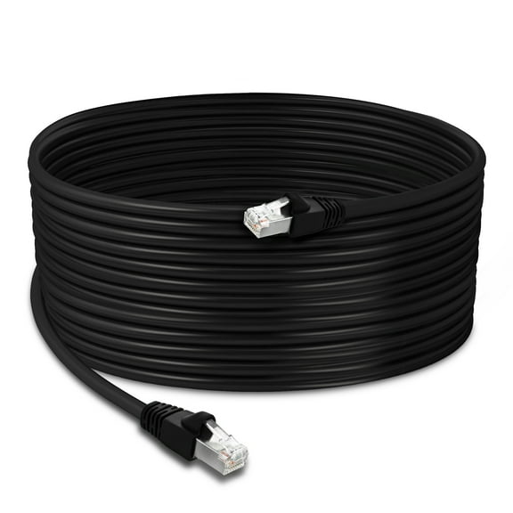 GearIT Cat6 Outdoor Ethernet Cable, 23AWG Pure Copper, Waterproof, Direct Burial, In-Ground, UV Resistant, POE, Network, Lan, Internet, 100 ft