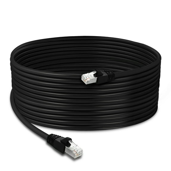 GearIT Cat6 Outdoor Ethernet Cable (75ft) 23AWG Pure Copper, FTP, LLDPE, Waterproof, Direct Burial, In-Ground, UV Resistant, POE, Network, Lan, Internet, Cat 6, Cat6 Cable - 75 Feet