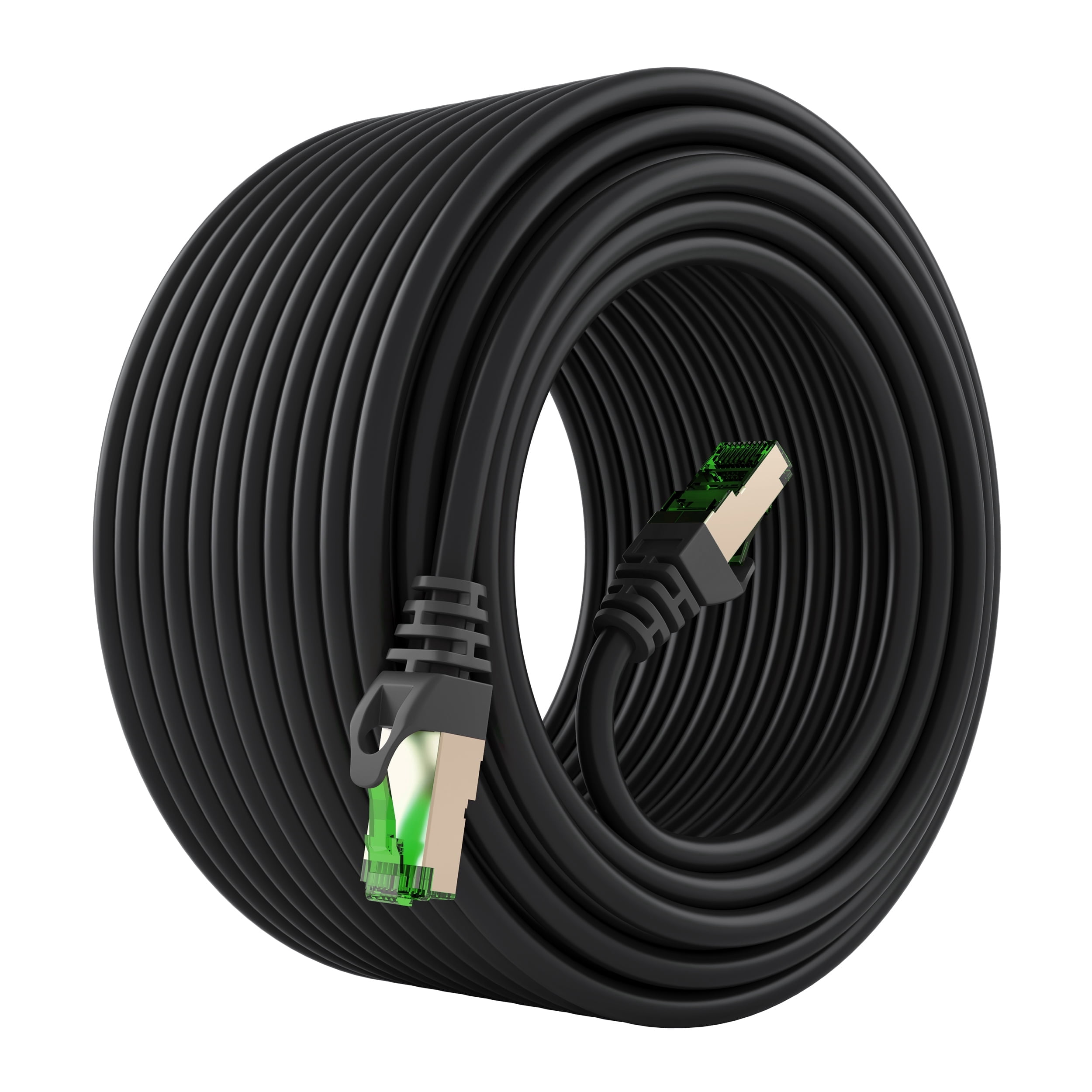 GearIT Cat7 Outdoor Ethernet Cable (75ft) SFTP Shielded Foil Twisted Pair, Pure Copper, LLDPE, Waterproof, Direct Burial, In-Ground, UV Resistant, POE, Network, LAN, Internet, Cat 7 - 75 Feet