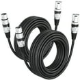 thumbnail image 1 of GearIT DMX to DMX Stage Lighting Cable (50 Feet, 2-Pack) DMX Male to Female (XLR Compatible) 3-Pin Balanced Shielded for DJ LED Moving Head Par Light, Mic Mixer, Recording Studio, Podcast - 50ft, 1 of 8