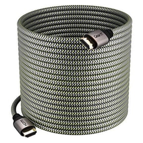 GearIT HDMI Cable (1-Pack / 25ft / 7.6m) High-Speed HDMI 2.0b, 4K 60hz, 3D, ARC, HDCP 2.2, HDR, 18Gbps - Nylon Braided Cord