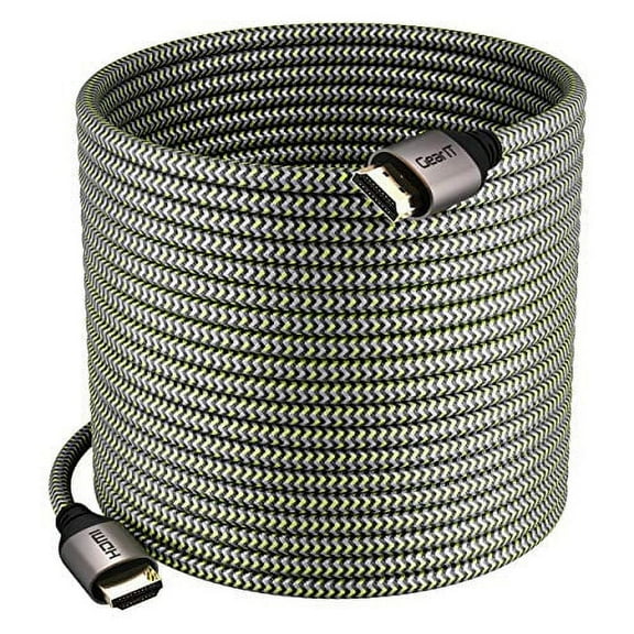 GearIT HDMI Cable (1-Pack / 25ft / 7.6m) High-Speed HDMI 2.0b, 4K 60hz, 3D, ARC, HDCP 2.2, HDR, 18Gbps - Nylon Braided Cord