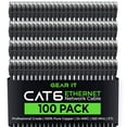 thumbnail image 1 of GearIT Pre-Terminated Cat 6 Ethernet Cables for Home & Office Network, Black 1-ft 100 Pack, 1 of 8