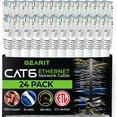 thumbnail image 1 of GearIT Pre-Terminated Cat 6 Ethernet Cables for Home & Office Network, White 6-ft 24 Pack, 1 of 9