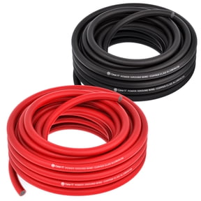 GearIT Primary Automotive 10 Gauge Wire for car Audio, Copper Clad Aluminum CCA - Power/Ground for Battery Cable, Electrical , Black/Red, 50ft Each