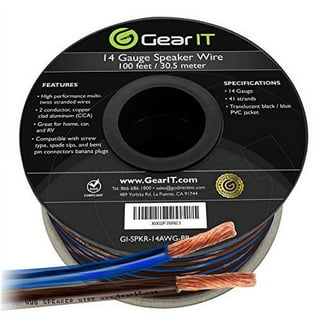 GearIT 8 Gauge Wire (50ft Each- Black/Red) Copper Clad Aluminum CCA -  Primary Automotive Wire Power/Ground, Battery Cable, Car Audio Speaker, RV  Trailer, Amp, Wielding, Electrical 8ga AWG - 50 Feet 