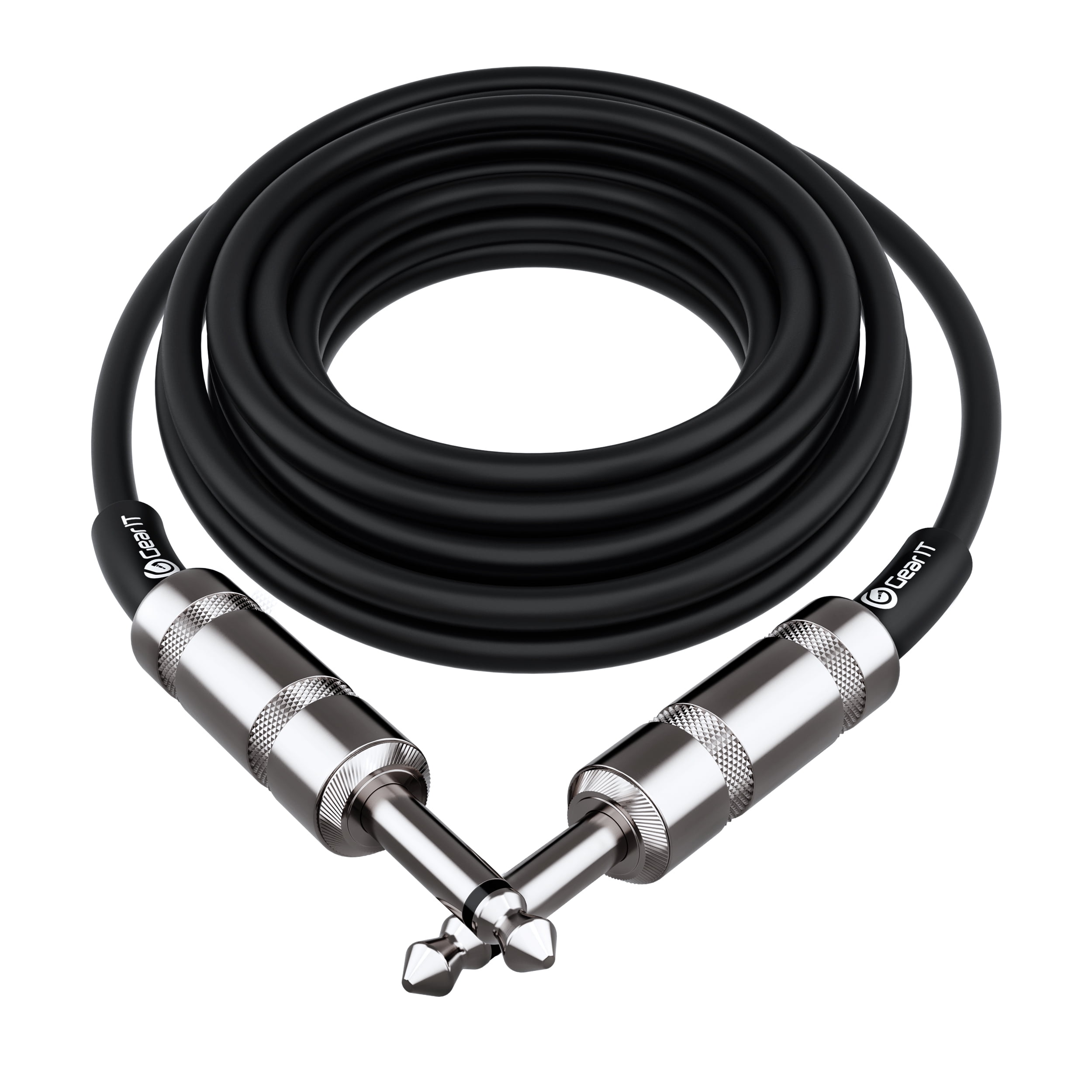 GearIT Professional Speaker Cable (15ft) 12AWG Pure Copper 1/4 inch to 1/4 inch TS Straight Male to Male for Amplifier, Speaker Cabinet, PA and DJ Audio
