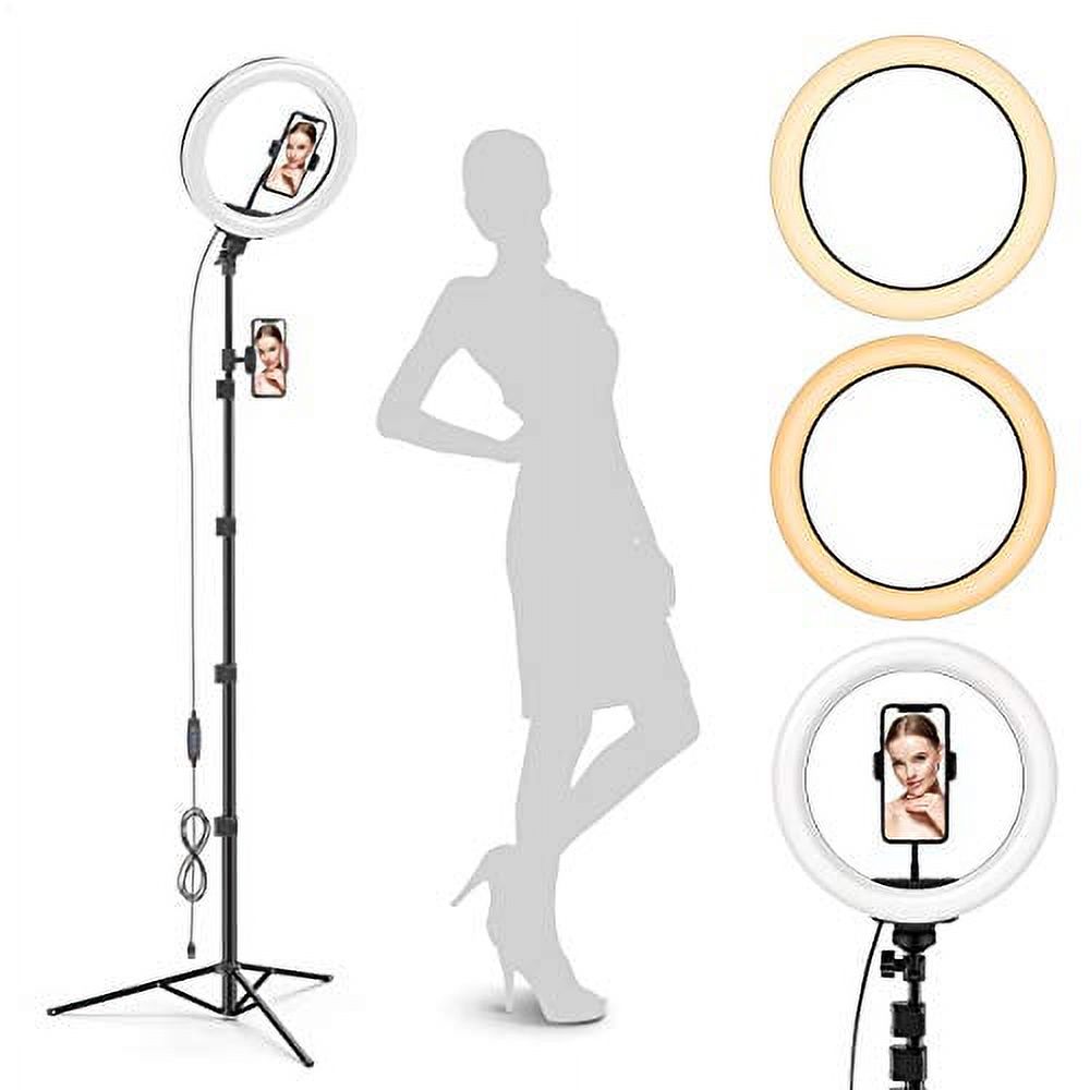 GearLight Ring Light 10" Selfie Tripod Stand with LED Lights, Dual
