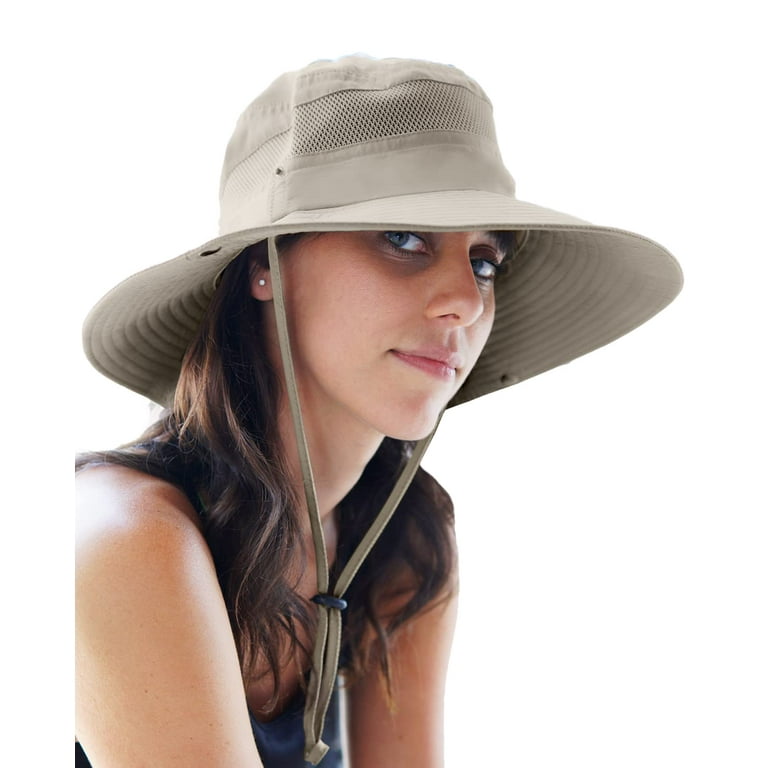 GearTOP Wide Brim Sun Hat for Men and Women - Mens Bucket Hats with UV  Protection for Hiking - Beach Hats for Women UPF 50+ (Beige, 7-7 1/2)