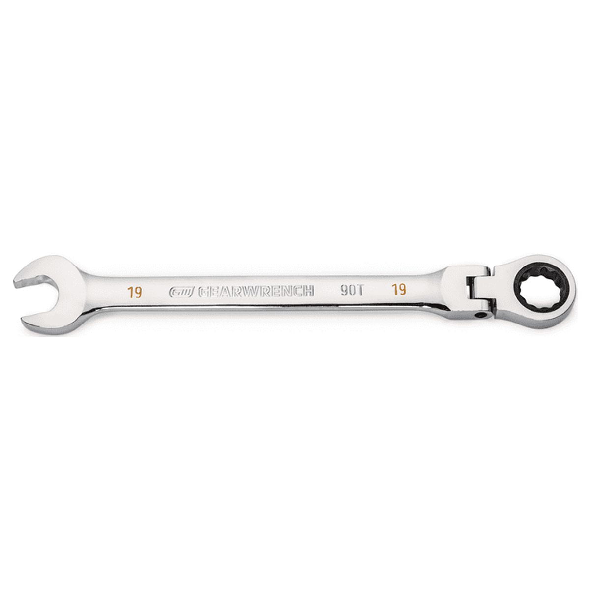 GearWrench 19mm 90T 12 PT Flex Combi Ratchet Wrench